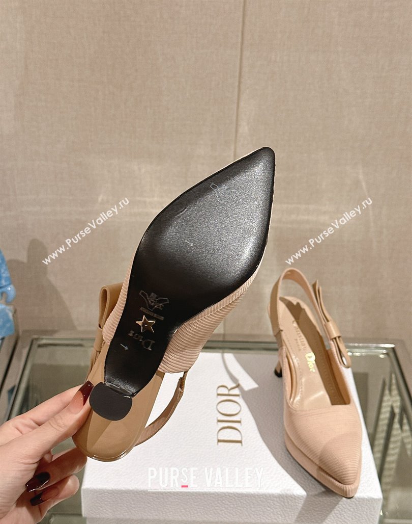 Dior Sweet-D Slingback Platform Pumps 8cm Technical Fabric Nude 2023 (MD-231202023)