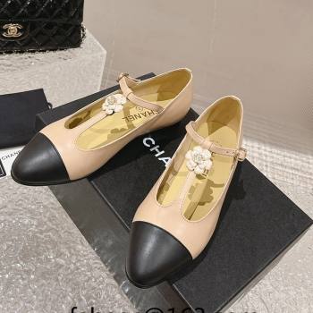 Chanel Calfskin Ballet Flat with Bloom Charm Nude 2023 CH120101 (MD-231201009)