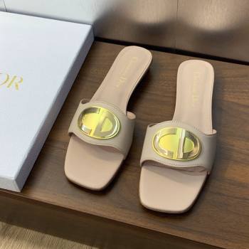 Dior Forever Flat Slide Sandals in Calfskin Nude 2023 (JC-231214038)