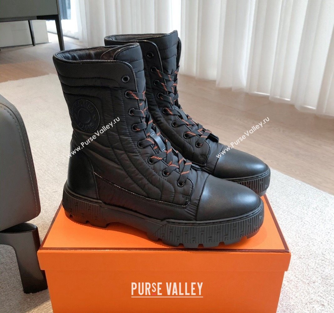 Hermes Fresh Ankle Boots in Quilted Fabric Black 2023 (XC-231215017)