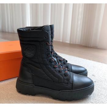 Hermes Fresh Ankle Boots in Quilted Fabric Black 2023 (XC-231215017)
