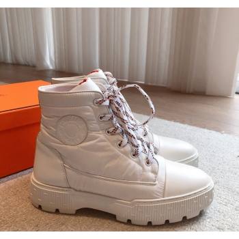 Hermes Fresh Ankle Boots in Light Fabric White 2023 (XC-231215023)