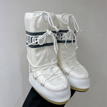 Moon Boot Icon Nylon Platform Ankle Boots 4cm White 2023 (ZN-231214059)