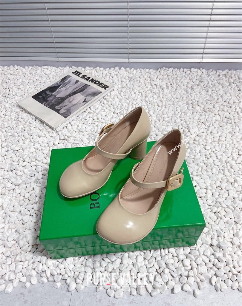 Bottega Veneta Atomic Pumps 7.5cm in Shiny Calf Leather Nude 2023 778536 (MD-231218019)
