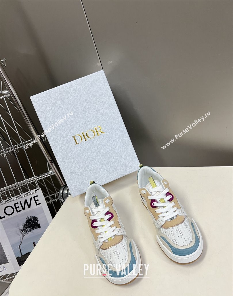 Dior One Sneakers in Oblique Perforated Calfskin and Suede White/Beige 2023 DR121402 (MD-231214047)