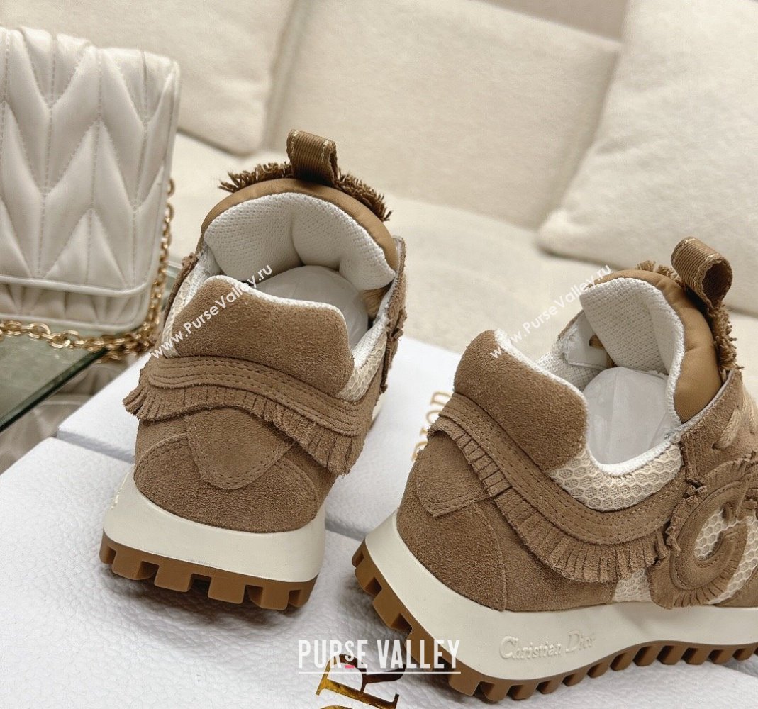 Dior Cest Dior Sneakers in Suede and Mesh with Fringe Brown 2023 (MD-231214051)