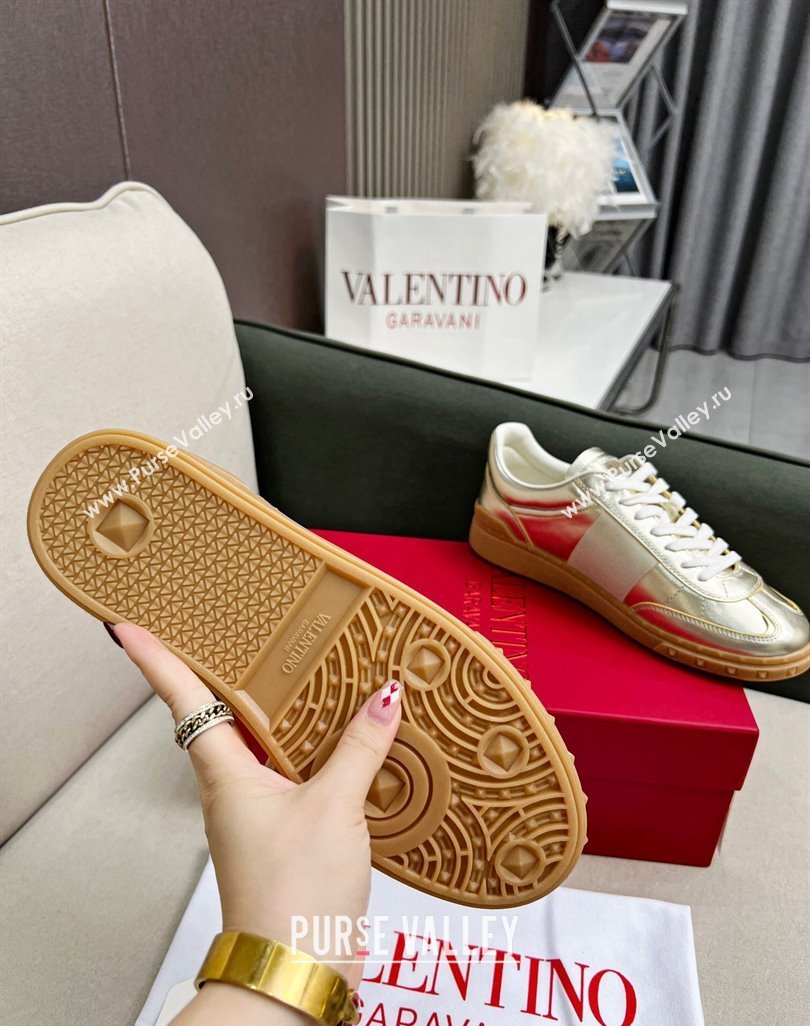 Valentino Upvillage Sneakers in Nappa Calfskin Light Gold 2023 (MD-231218077)