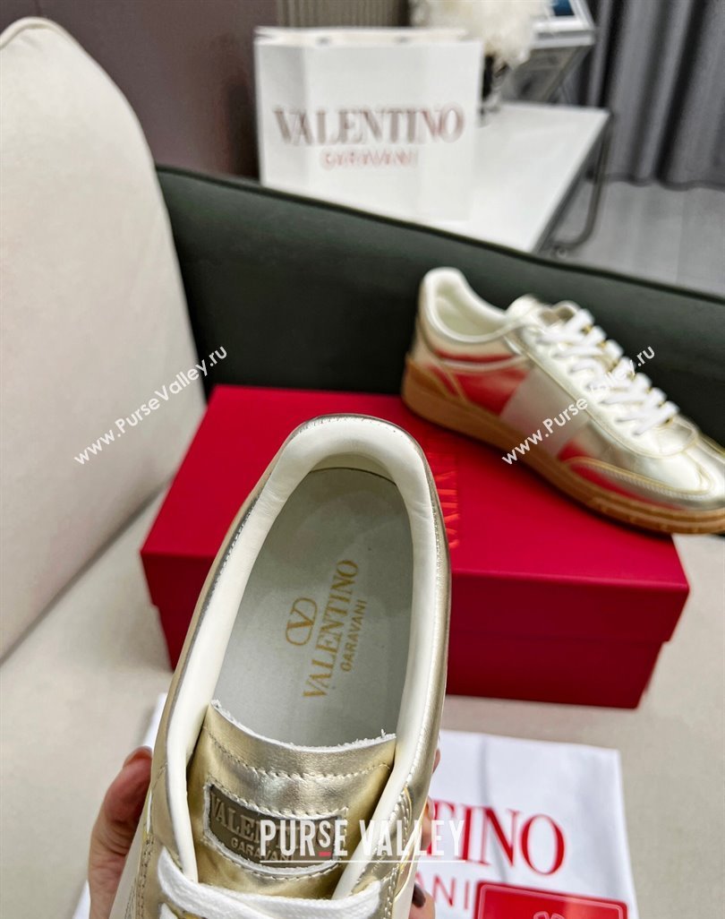 Valentino Upvillage Sneakers in Nappa Calfskin Light Gold 2023 (MD-231218077)