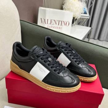 Valentino Upvillage Sneakers in Nappa Calfskin Black/Apricot 2023 (MD-231218078)