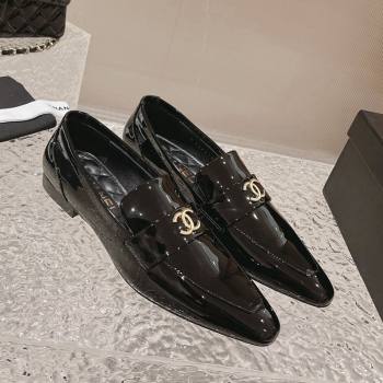 Chanel Patent Calfskin Pointed Loafers Black 2 2023 CH121309 (MD-231213047)