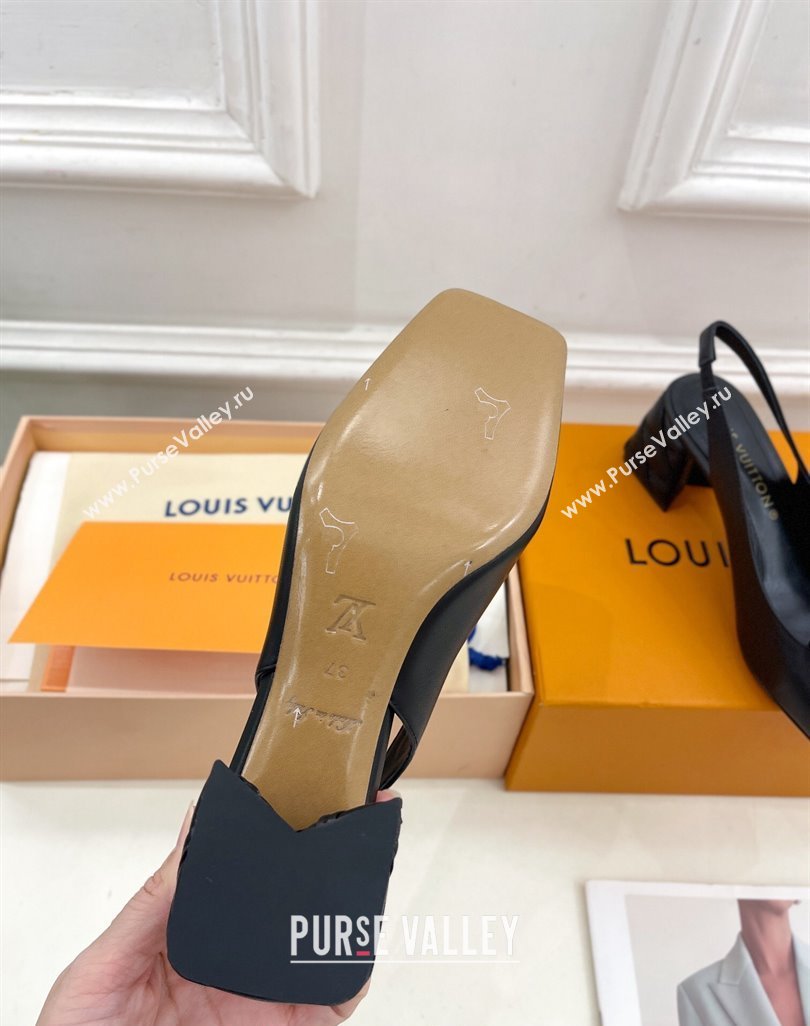 Louis Vuitton Shake Slingback Pump 5.5cm in Calf Leather with Quilted Block Heel 2023 1ACLJS (MD-231218054)