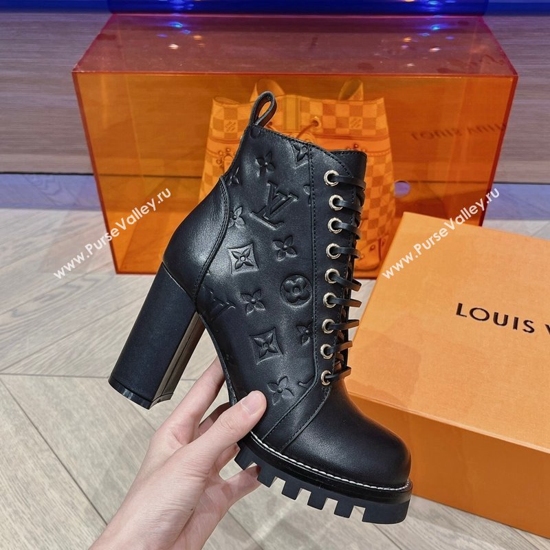 Louis Vuitton Star Trail Ankle Boots 9cm in Black Calf Leather 2023 1ACH0H (MD-231218041)