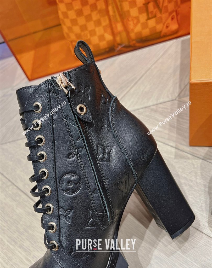 Louis Vuitton Star Trail Ankle Boots 9cm in Black Calf Leather 2023 1ACH0H (MD-231218041)