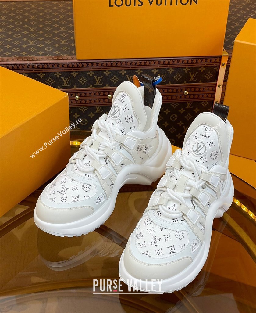 Louis Vuitton LV Archlight Sneakers in Perforated Leather Light Grey 2023 1ACGNS (MD-231218067)