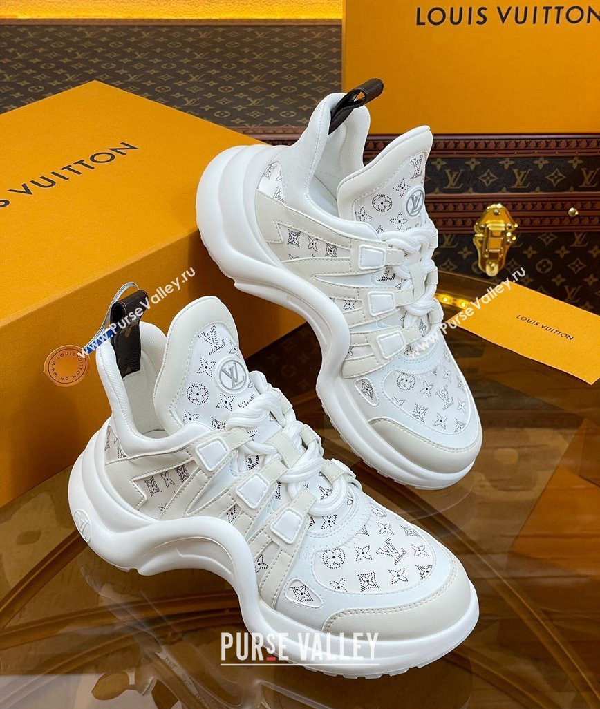 Louis Vuitton LV Archlight Sneakers in Perforated Leather Light Grey 2023 1ACGNS (MD-231218067)