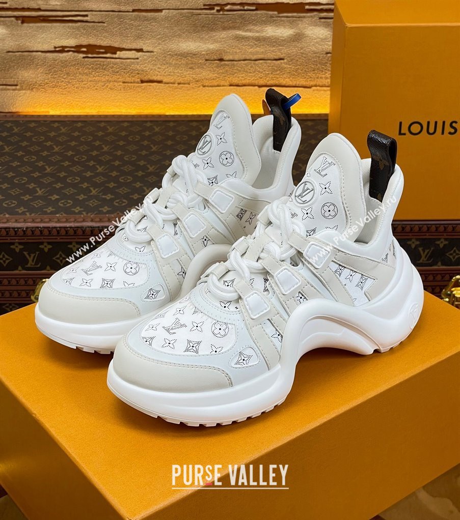 Louis Vuitton LV Archlight Sneakers in Perforated Leather Light Grey 2023 1ACGNS (MD-231218067)