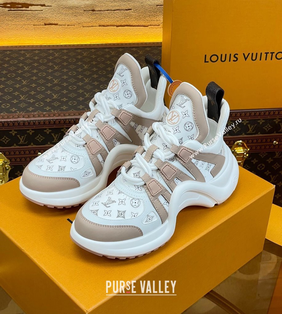 Louis Vuitton LV Archlight Sneakers in Perforated Leather Light Pink 2023 1ACGNS (MD-231218068)