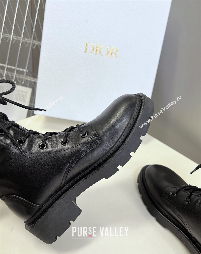 Dior D-Major Ankle Boots in Calfskin Leather and Wool Black 2023 (SS-231218113)