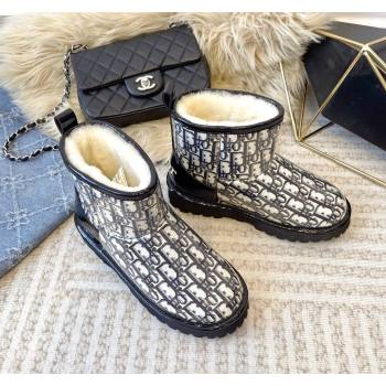 Dior PVC Snow Boots with Oblique Embroidery Black 2023 DR121801 (KL-231218115)