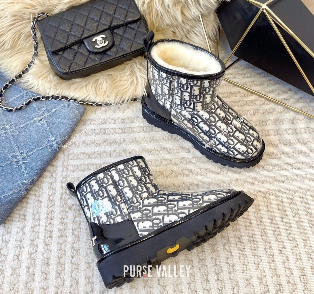 Dior PVC Snow Boots with Oblique Embroidery Black 2023 DR121801 (KL-231218115)