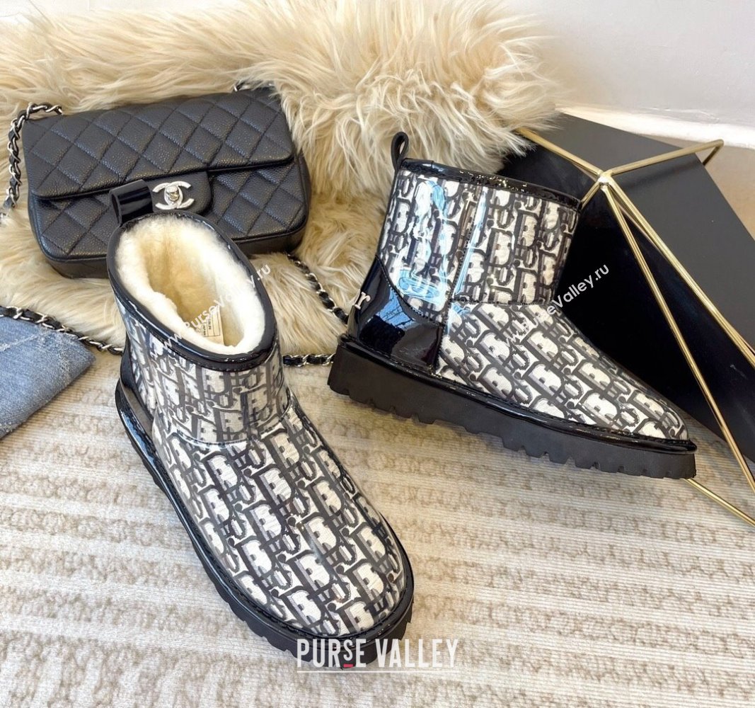 Dior PVC Snow Boots with Oblique Embroidery Black 2023 DR121801 (KL-231218115)
