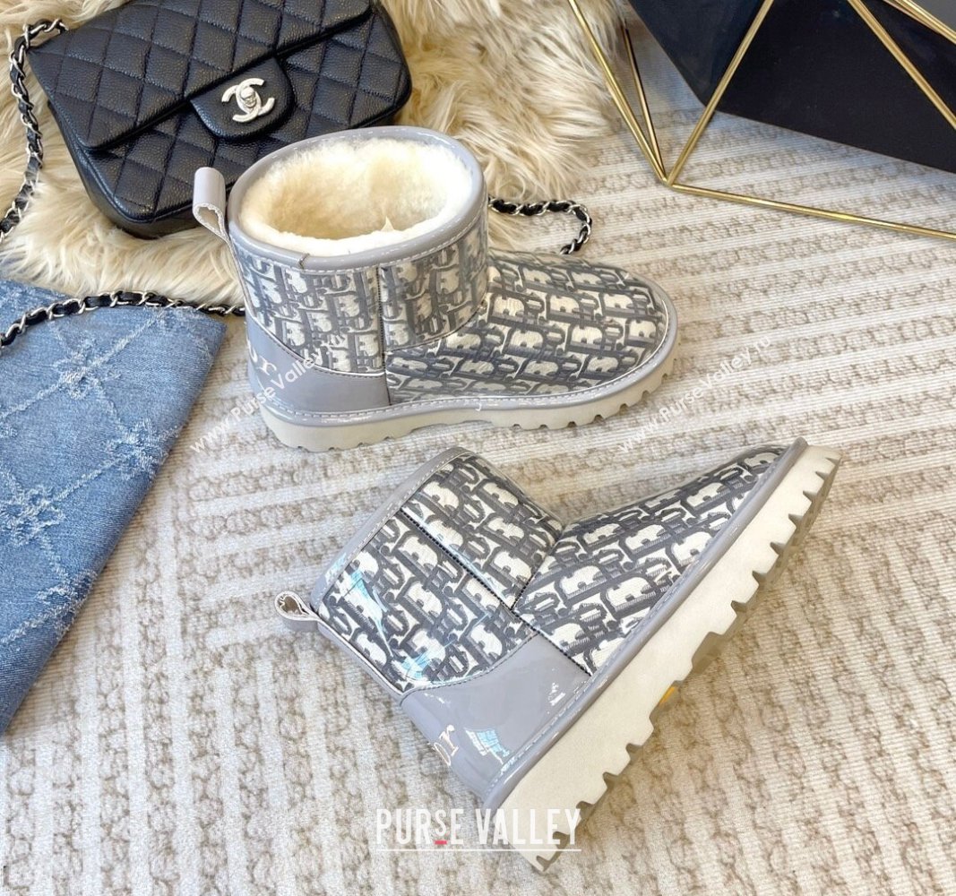 Dior PVC Snow Boots with Oblique Embroidery Grey 2023 DR121801 (KL-231218116)