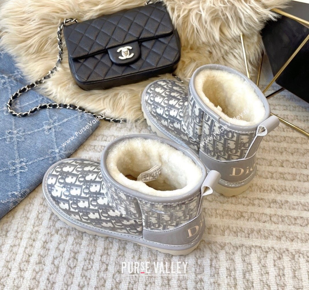 Dior PVC Snow Boots with Oblique Embroidery Grey 2023 DR121801 (KL-231218116)