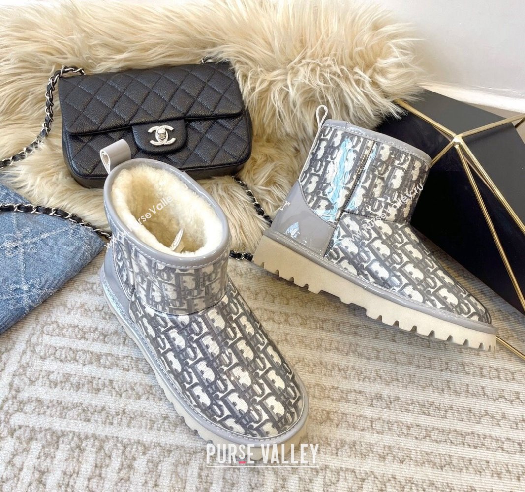 Dior PVC Snow Boots with Oblique Embroidery Grey 2023 DR121801 (KL-231218116)