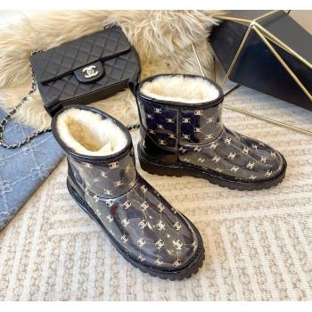 Chanel PVC Snow Boots with CC Embroidery Black 2023 CH121312 (KL-231213062)