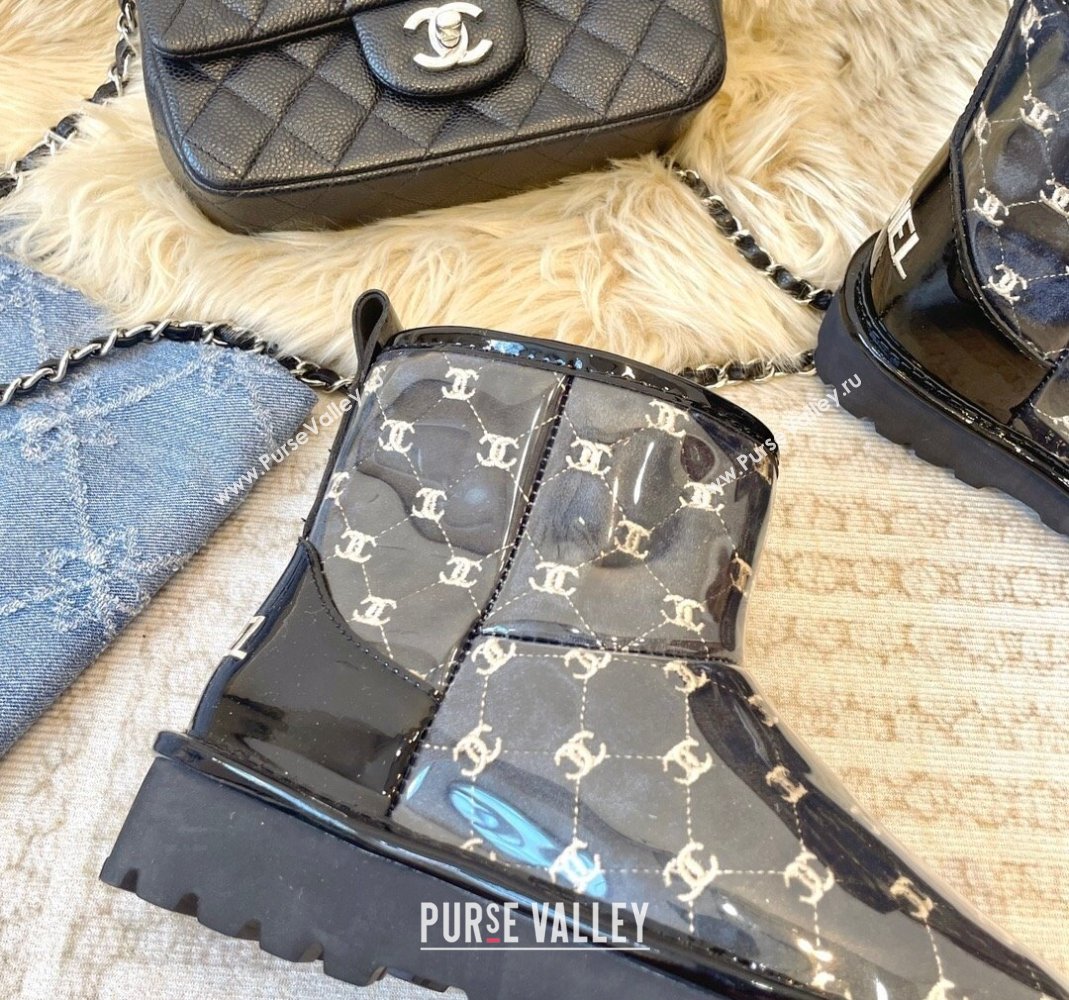 Chanel PVC Snow Boots with CC Embroidery Black 2023 CH121312 (KL-231213062)