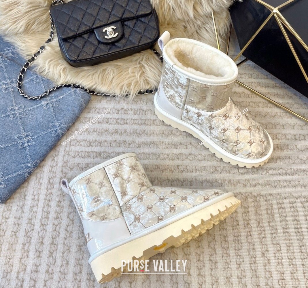 Chanel PVC Snow Boots with CC Embroidery White 2023 CH121312 (KL-231213064)