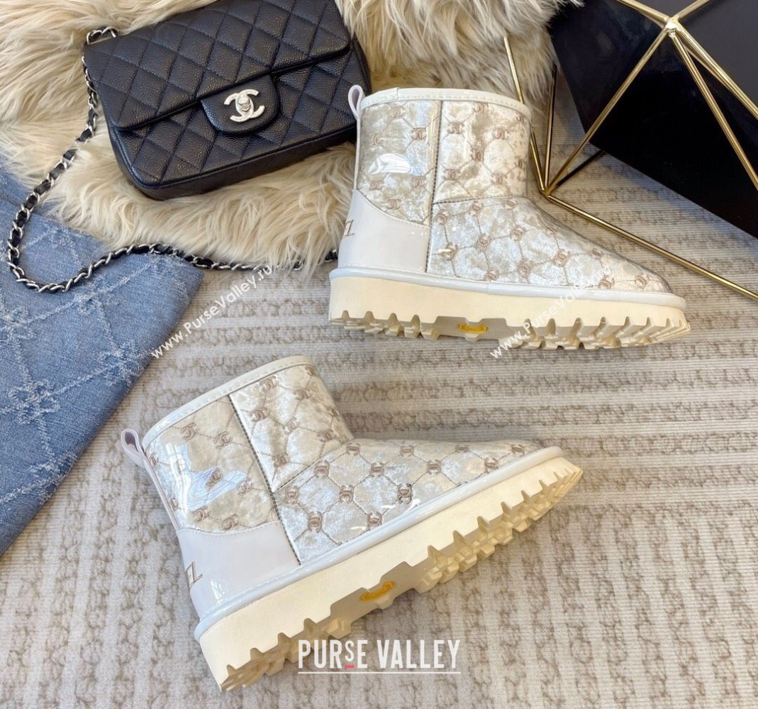 Chanel PVC Snow Boots with CC Embroidery White 2023 CH121312 (KL-231213064)