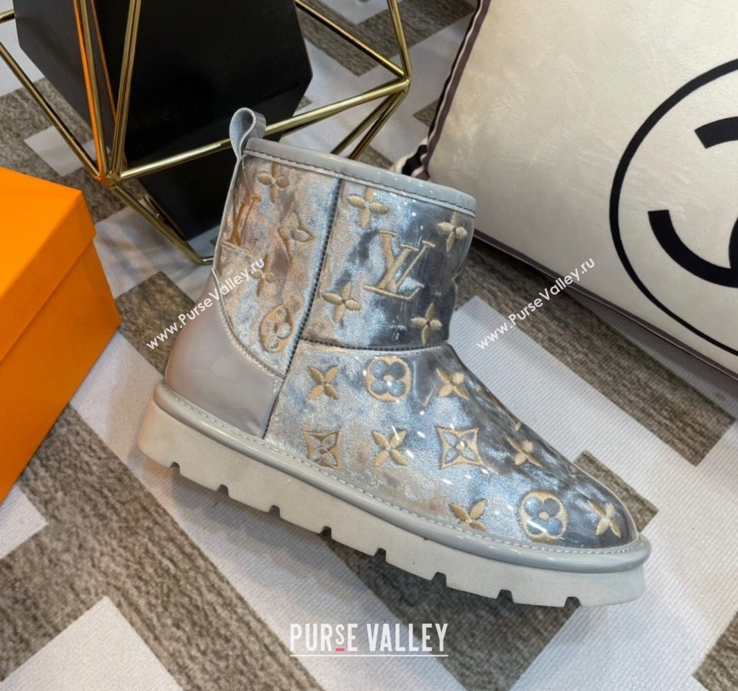 Louis Vuitton PVC Snow Boots with Monogram Embroidery Grey 2023 LV121803 (kl-231218073)