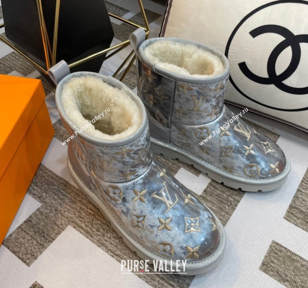 Louis Vuitton PVC Snow Boots with Monogram Embroidery Grey 2023 LV121803 (kl-231218073)