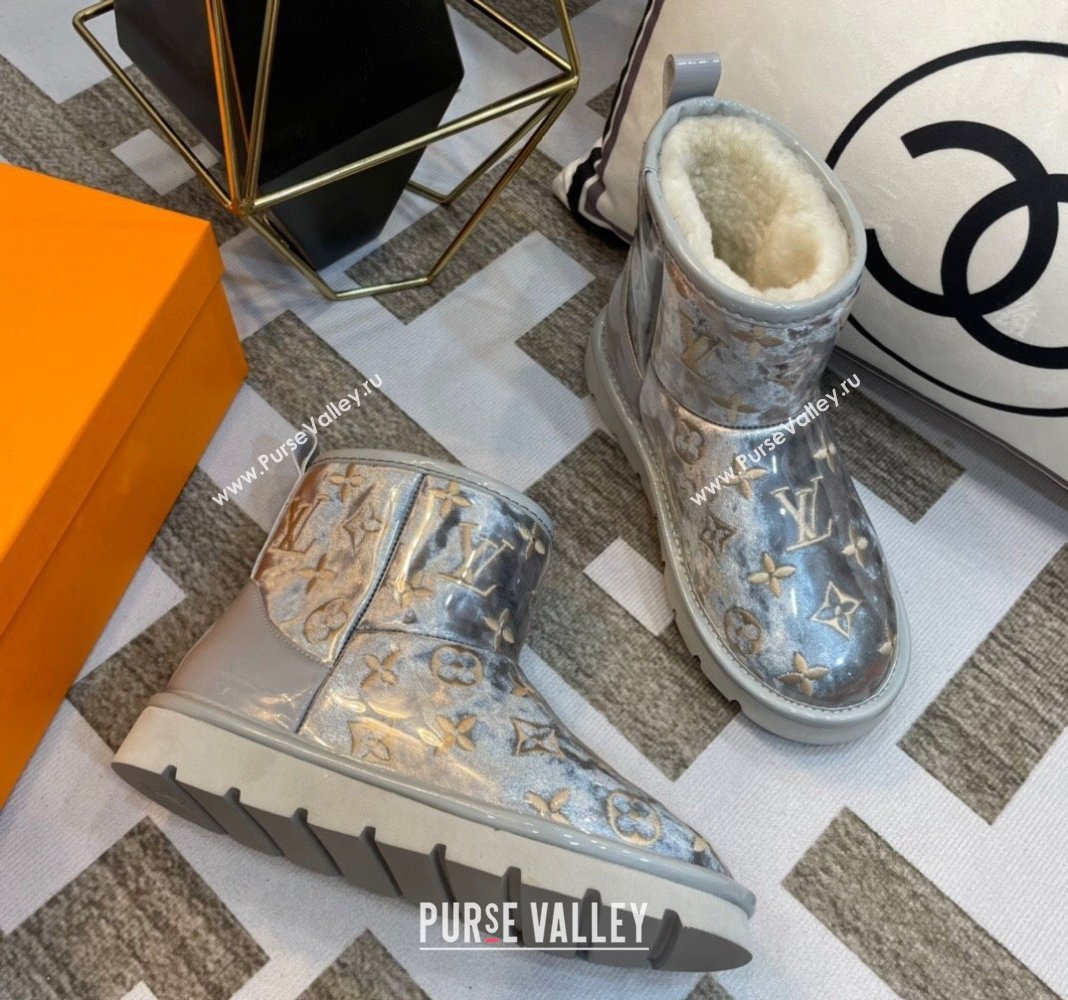 Louis Vuitton PVC Snow Boots with Monogram Embroidery Grey 2023 LV121803 (kl-231218073)