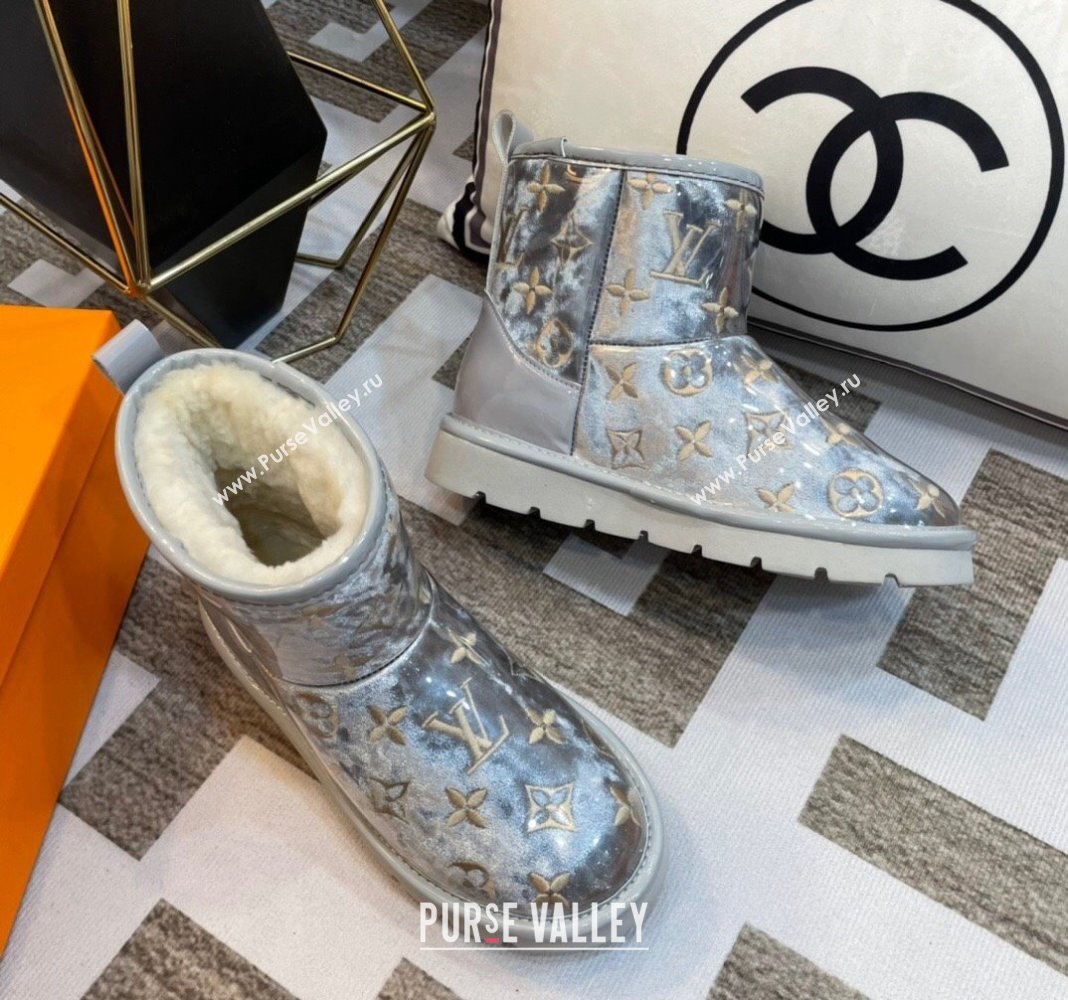 Louis Vuitton PVC Snow Boots with Monogram Embroidery Grey 2023 LV121803 (kl-231218073)