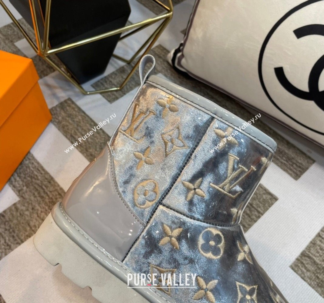 Louis Vuitton PVC Snow Boots with Monogram Embroidery Grey 2023 LV121803 (kl-231218073)