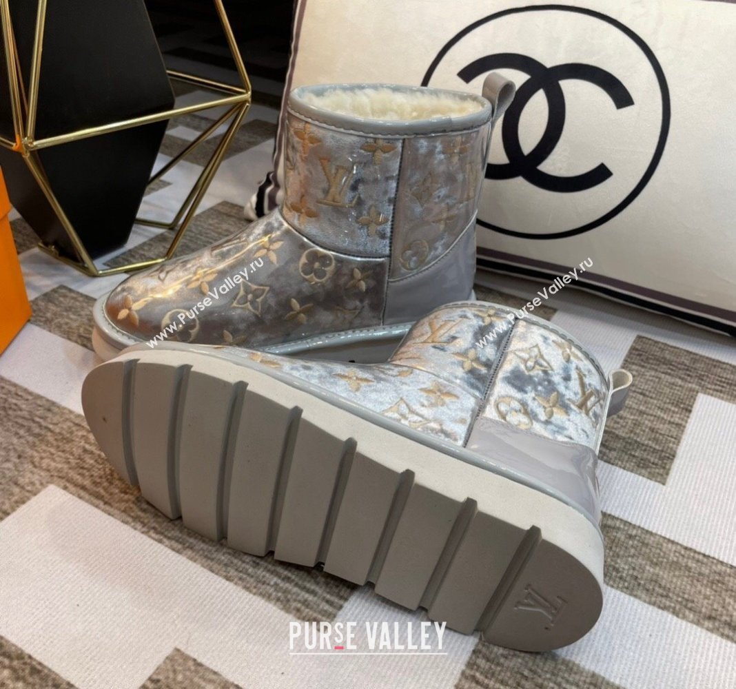 Louis Vuitton PVC Snow Boots with Monogram Embroidery Grey 2023 LV121803 (kl-231218073)