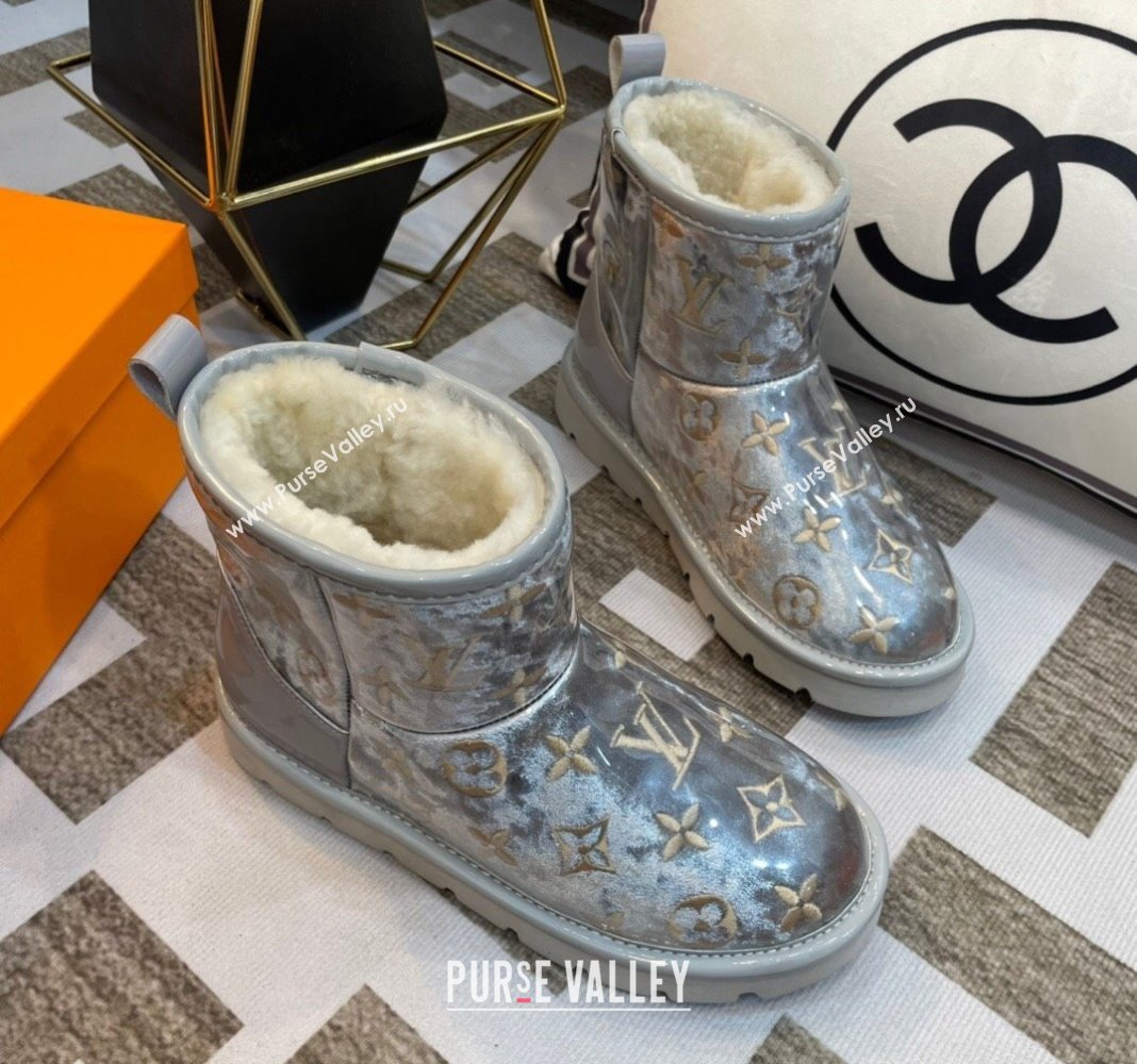 Louis Vuitton PVC Snow Boots with Monogram Embroidery Grey 2023 LV121803 (kl-231218073)