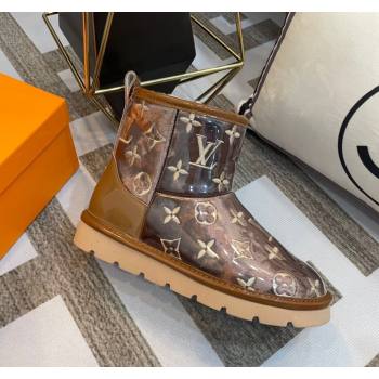 Louis Vuitton PVC Snow Boots with Monogram Embroidery Brown 2023 LV121803 (kl-231218074)