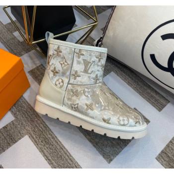 Louis Vuitton PVC Snow Boots with Monogram Embroidery White 2023 LV121803 (kl-231218075)