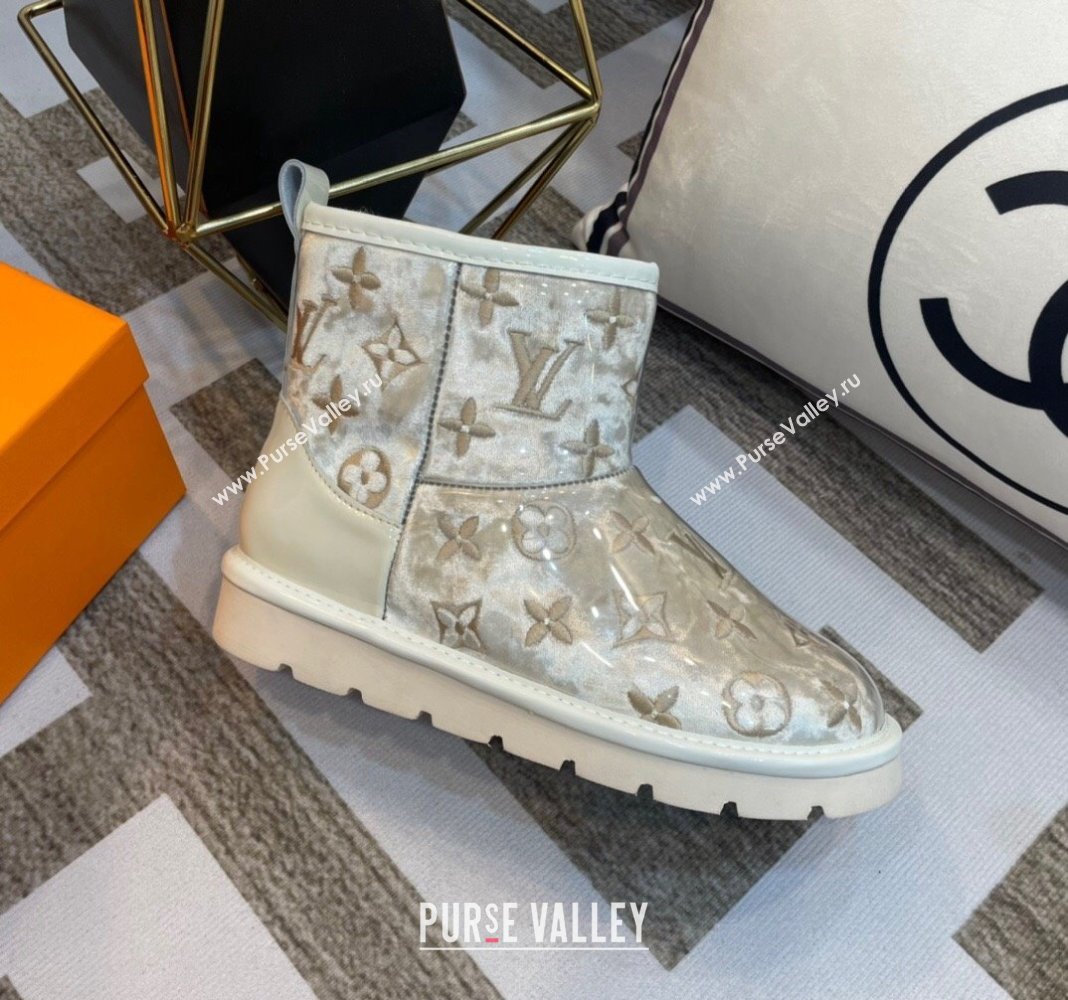 Louis Vuitton PVC Snow Boots with Monogram Embroidery White 2023 LV121803 (kl-231218075)