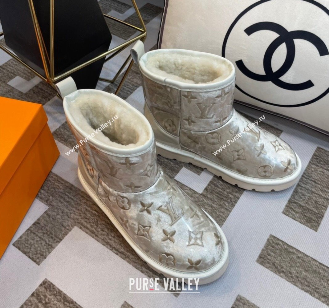 Louis Vuitton PVC Snow Boots with Monogram Embroidery White 2023 LV121803 (kl-231218075)