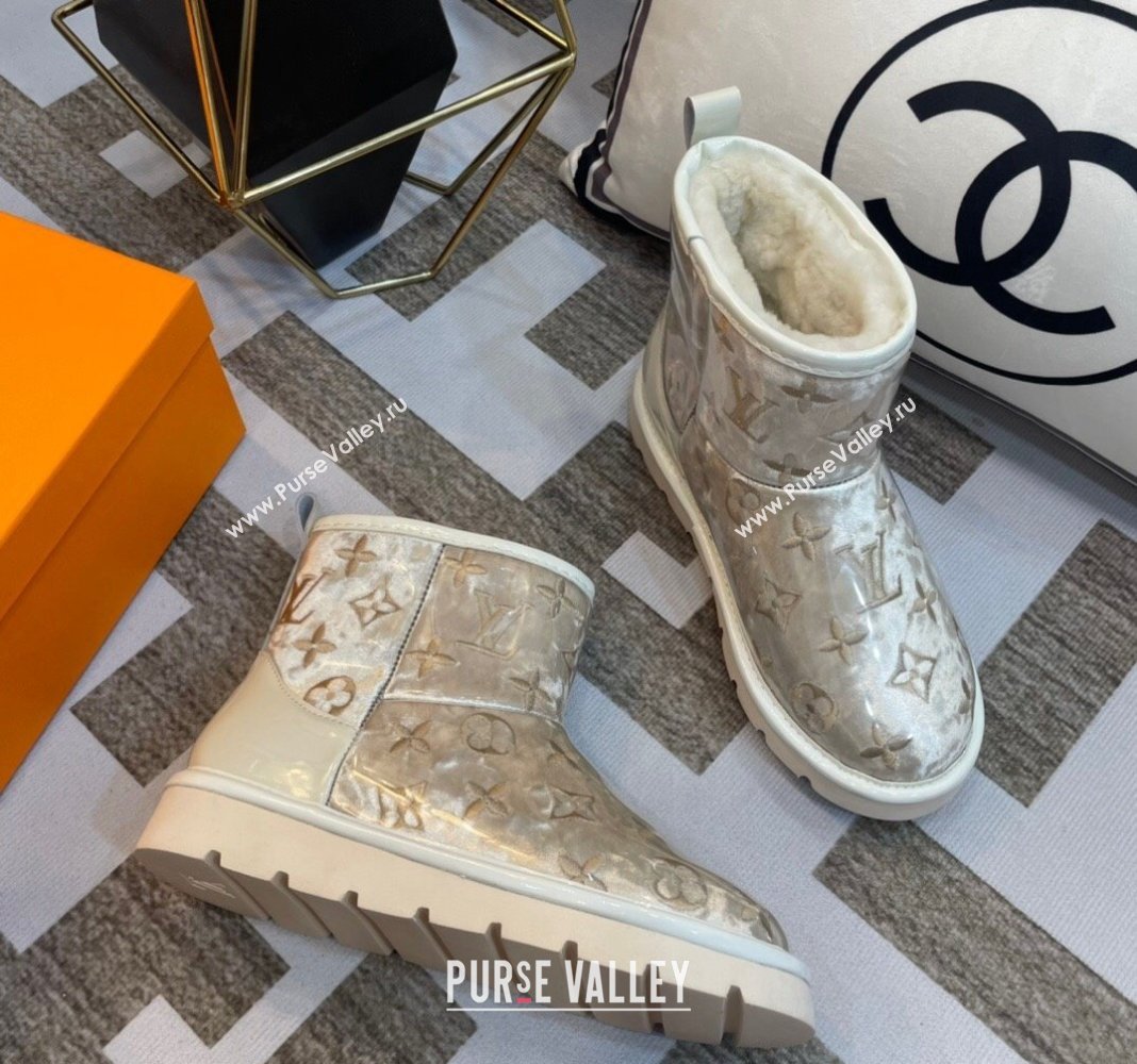 Louis Vuitton PVC Snow Boots with Monogram Embroidery White 2023 LV121803 (kl-231218075)