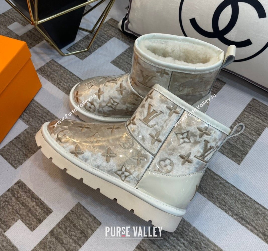 Louis Vuitton PVC Snow Boots with Monogram Embroidery White 2023 LV121803 (kl-231218075)