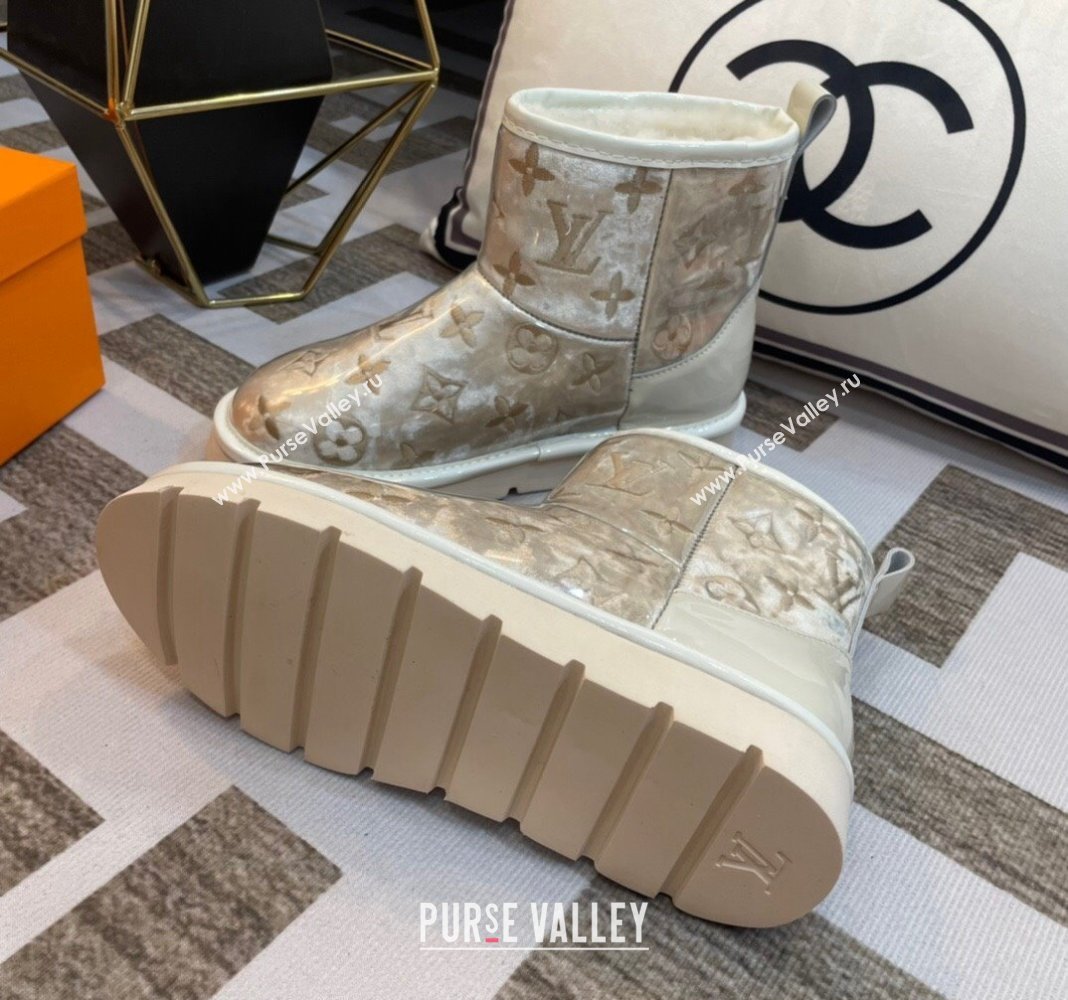 Louis Vuitton PVC Snow Boots with Monogram Embroidery White 2023 LV121803 (kl-231218075)