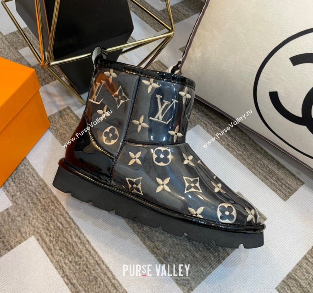 Louis Vuitton PVC Snow Boots with Monogram Embroidery Black 2023 LV121803 (kl-231218076)