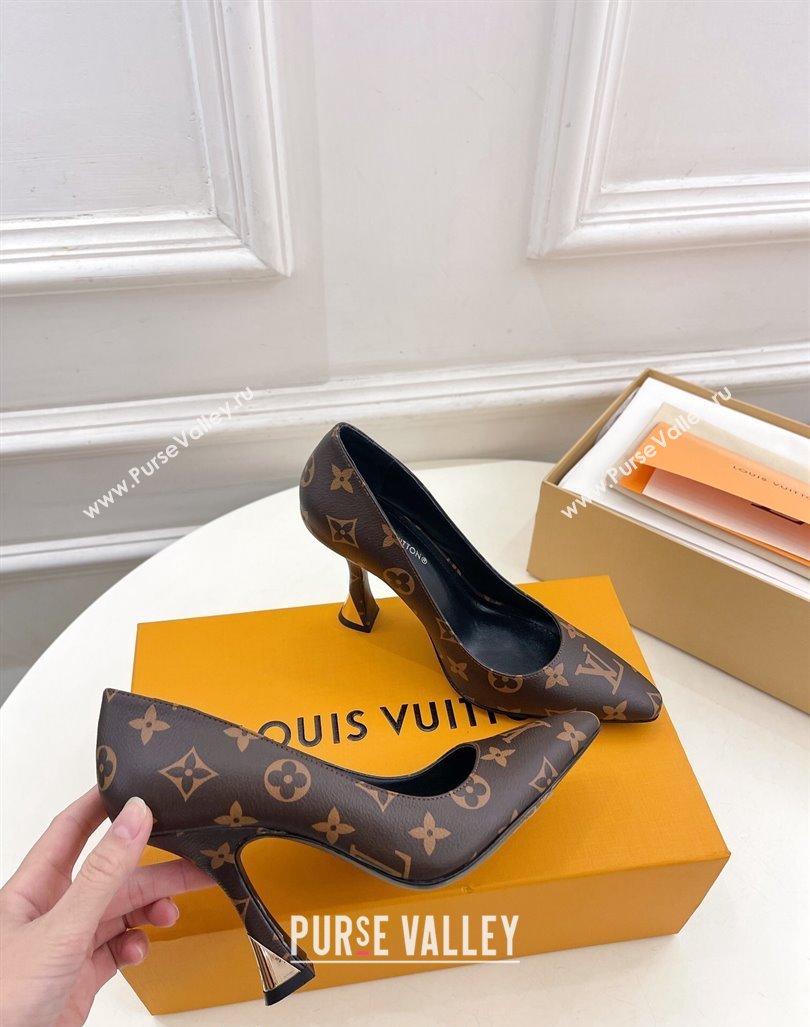 Louis Vuitton Sparkle Pumps 9.5cm in Monogram Canvas 2024 1ABPJC (MD-240105145)