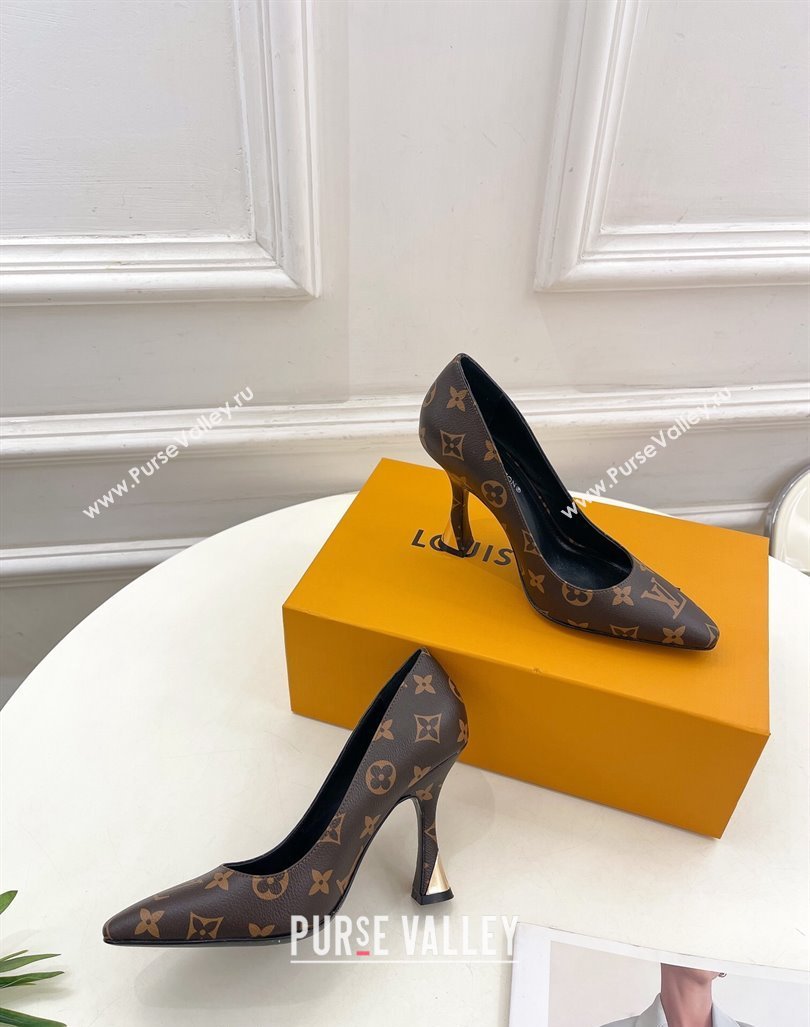 Louis Vuitton Sparkle Pumps 9.5cm in Monogram Canvas 2024 1ABPJC (MD-240105145)