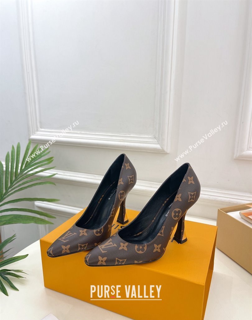 Louis Vuitton Sparkle Pumps 9.5cm in Monogram Canvas 2024 1ABPJC (MD-240105145)
